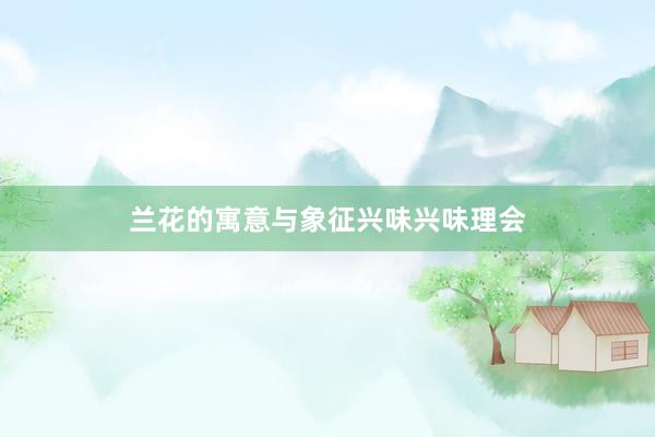 兰花的寓意与象征兴味兴味理会